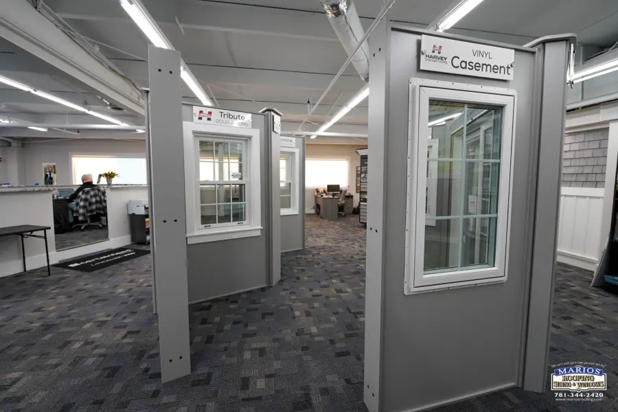 Harvey window display units in the showroom
